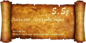 Salczer Szilvánusz névjegykártya